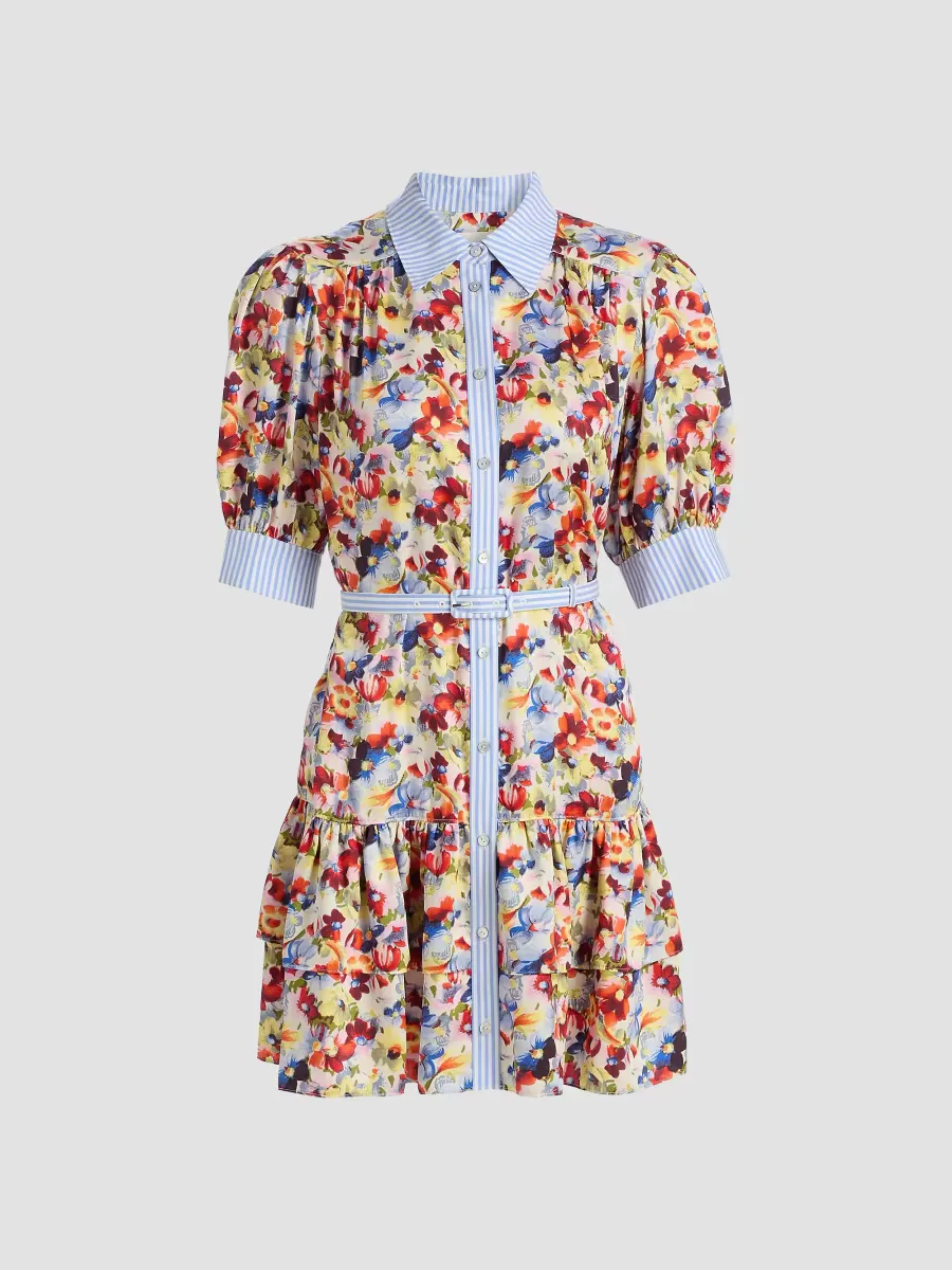 Emry Wildflower Bunch Button-Front Minidress by Cinq  Sept