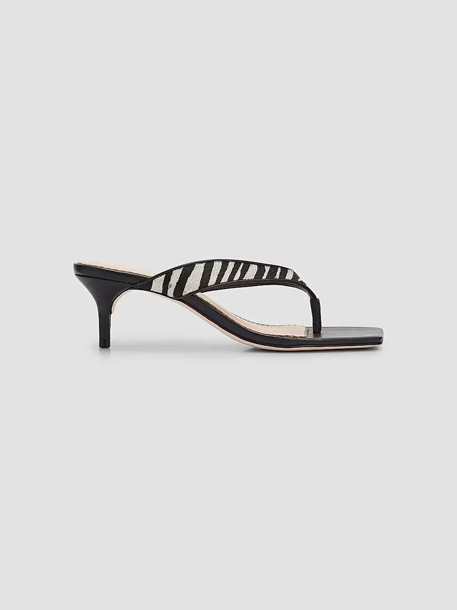 Frankie 60MM Calf Hair Leather Sandals