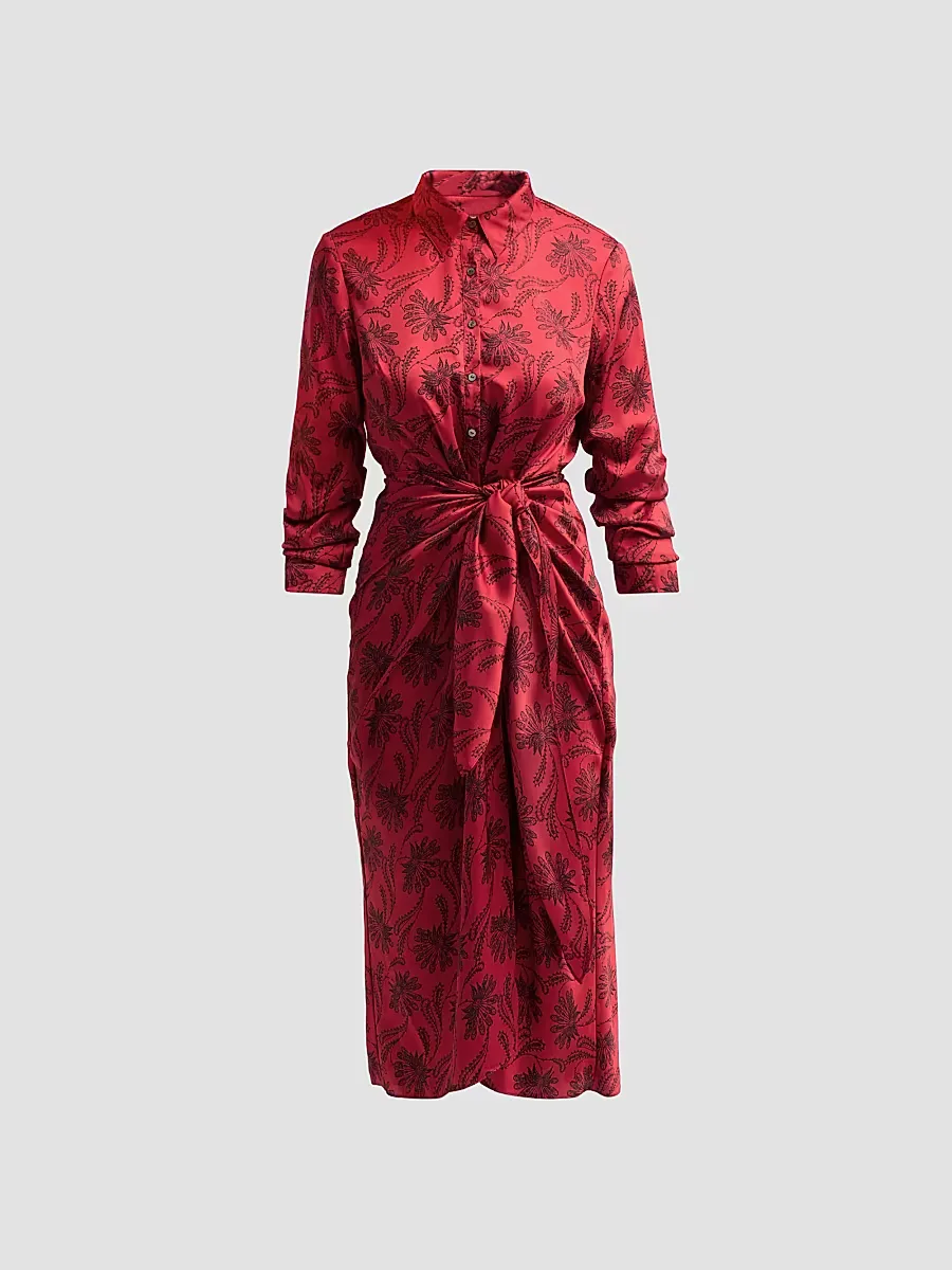 Jacey Paisley Fan Midi Dress by Cinq  Sept