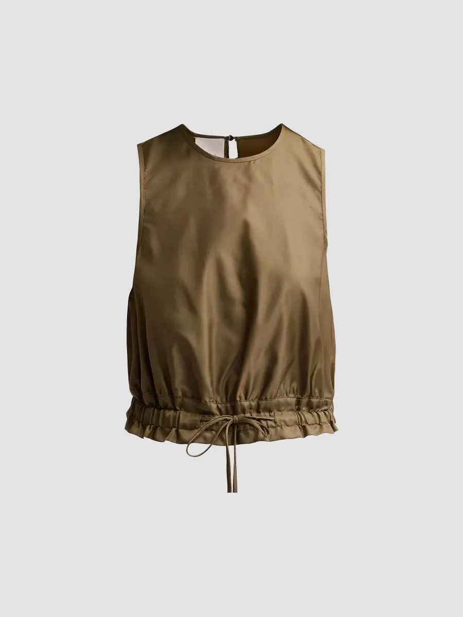 Elisabetta Drawstring-Hem Top by Cinq  Sept