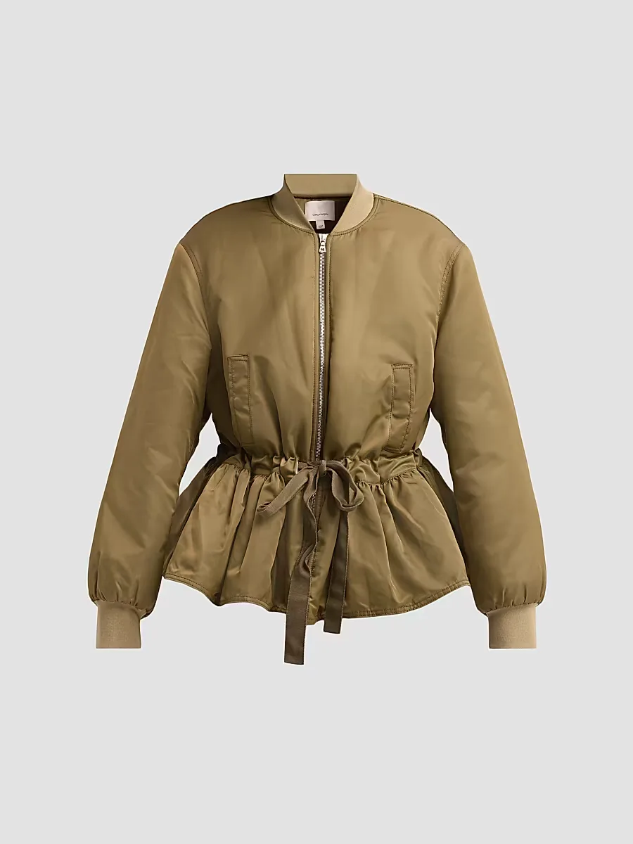 Valerina Drawstring Bomber Jacket by Cinq  Sept