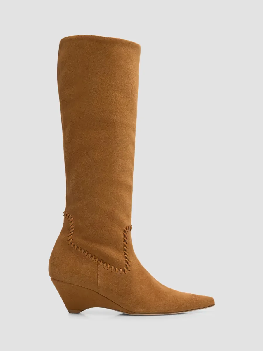 Resort Marta 60MM Whipstitched Suede Boots