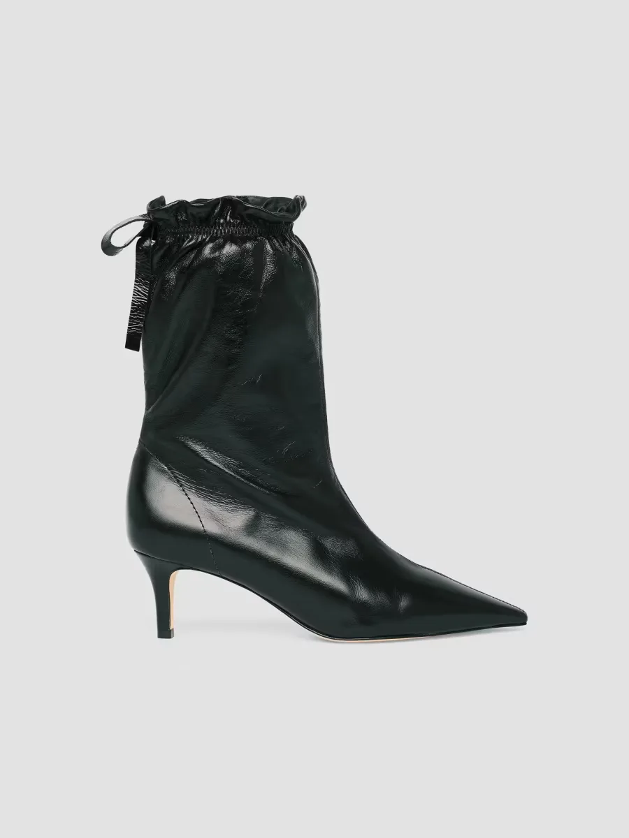 Alex 65MM Scrunched Leather Ankle Boots