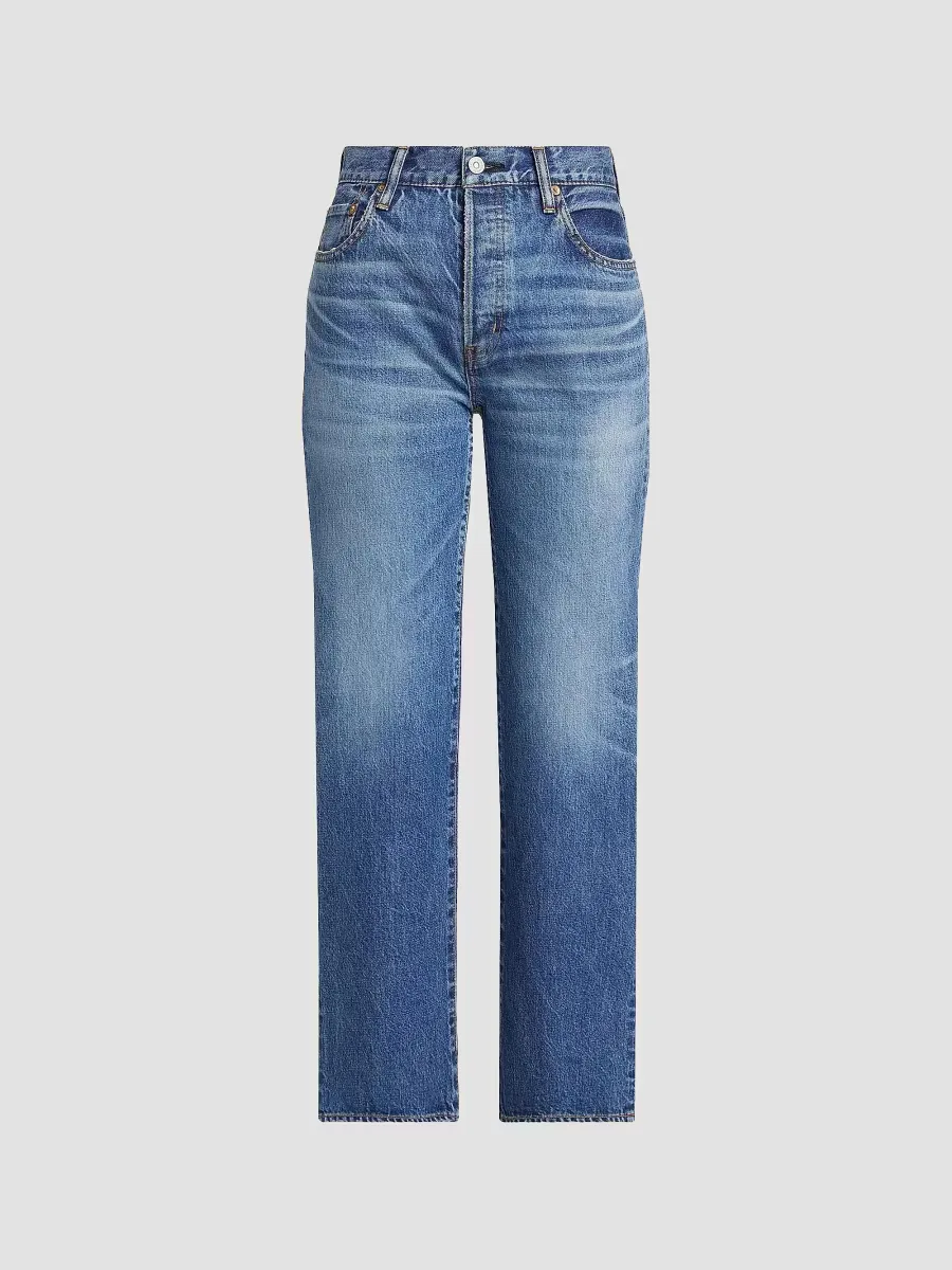Vintage Sunset Straight Mid-Rise Jeans by Moussy