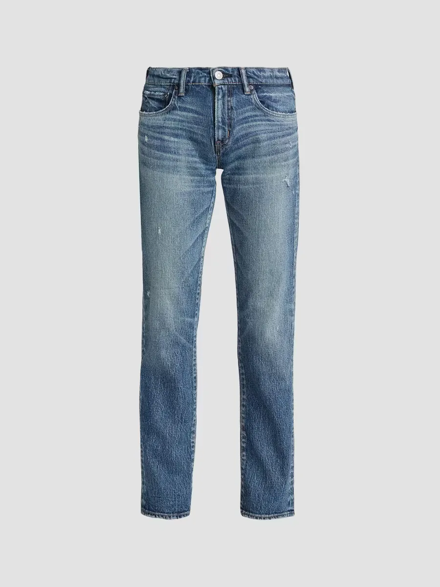 Vintage Mallard Slim-Fit Straight-Leg Jeans by Moussy