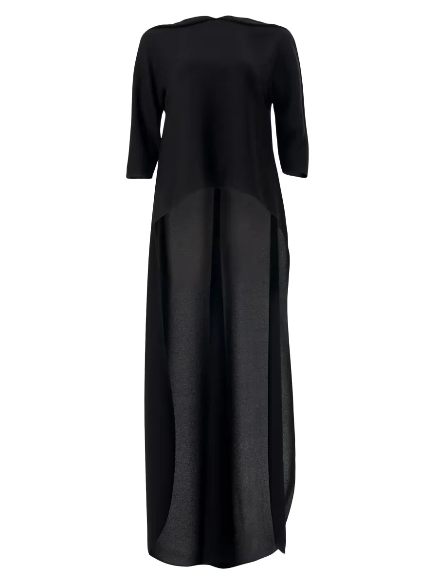 Cape Georgette Asymmetric Top by Carolina Herrera