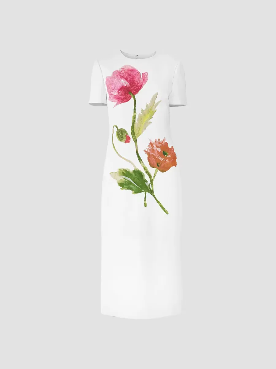 Floral Sheath Midi-Dress by Carolina Herrera