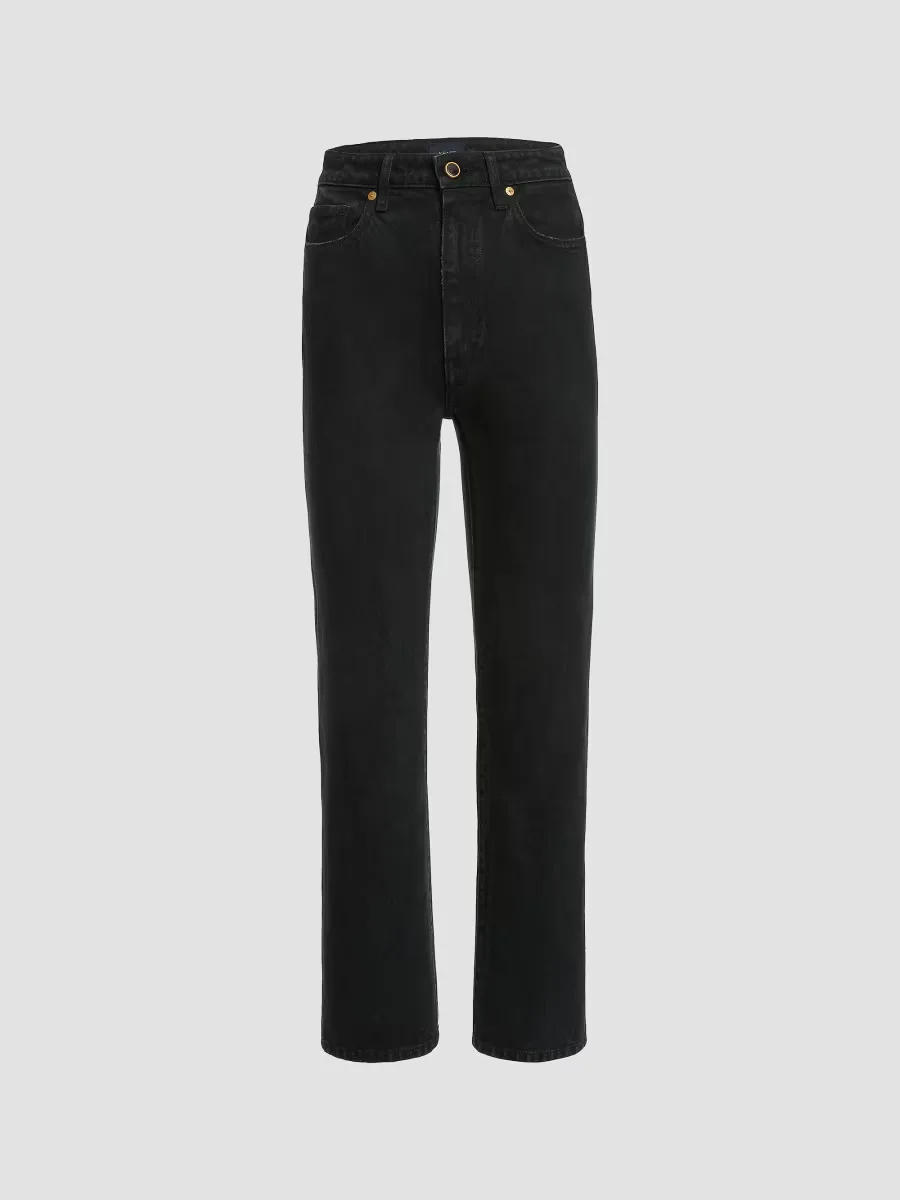 Abigail Mid-Rise Straight Jeans by Khaite