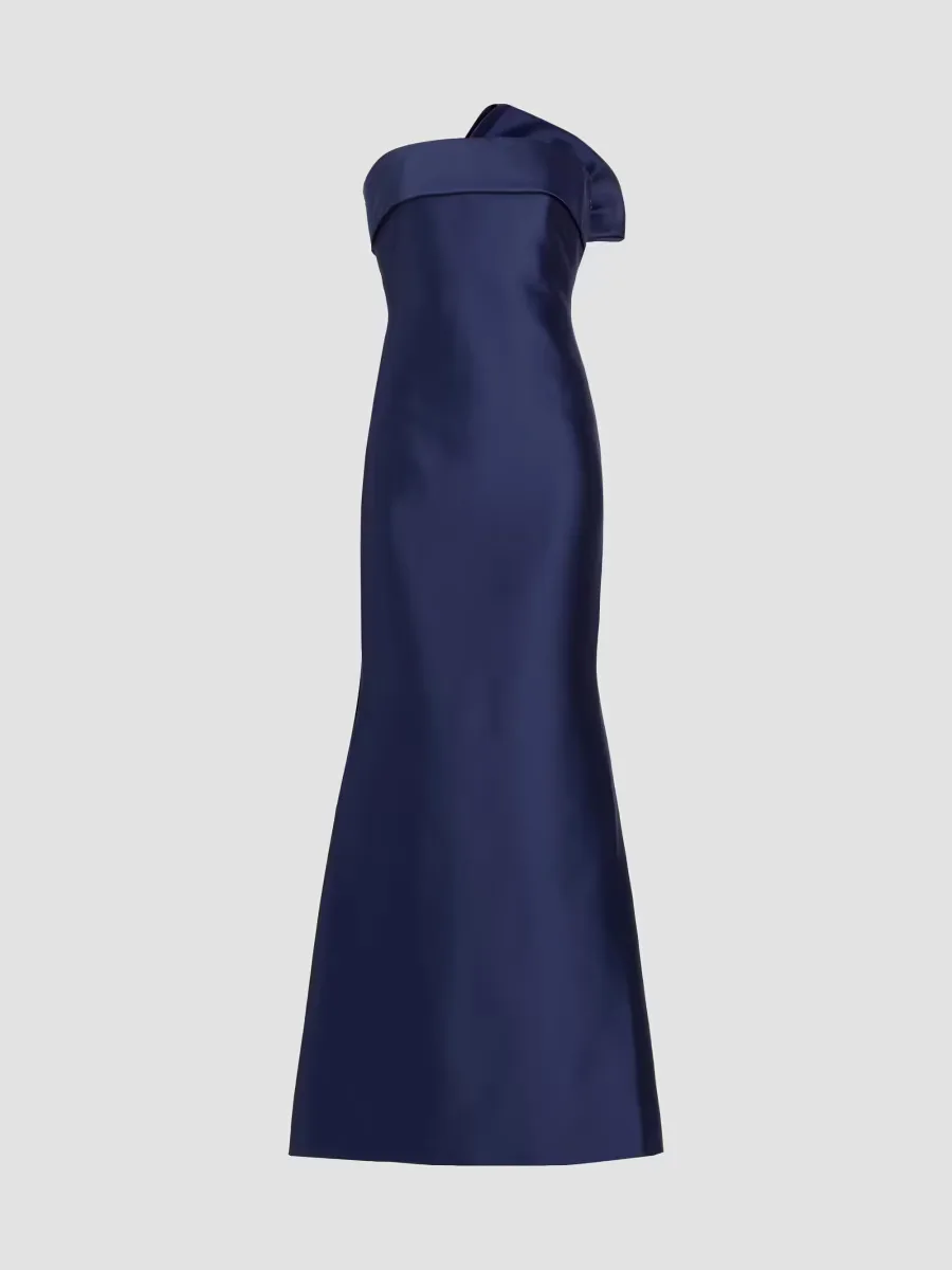 Satin Strapless Gown by Badgley Mischka