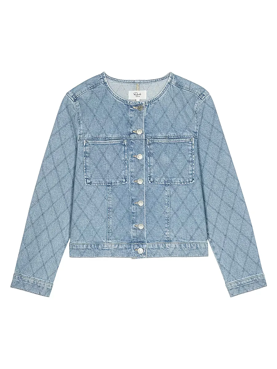 Lido Washed Denim Crop Jacket by Rails