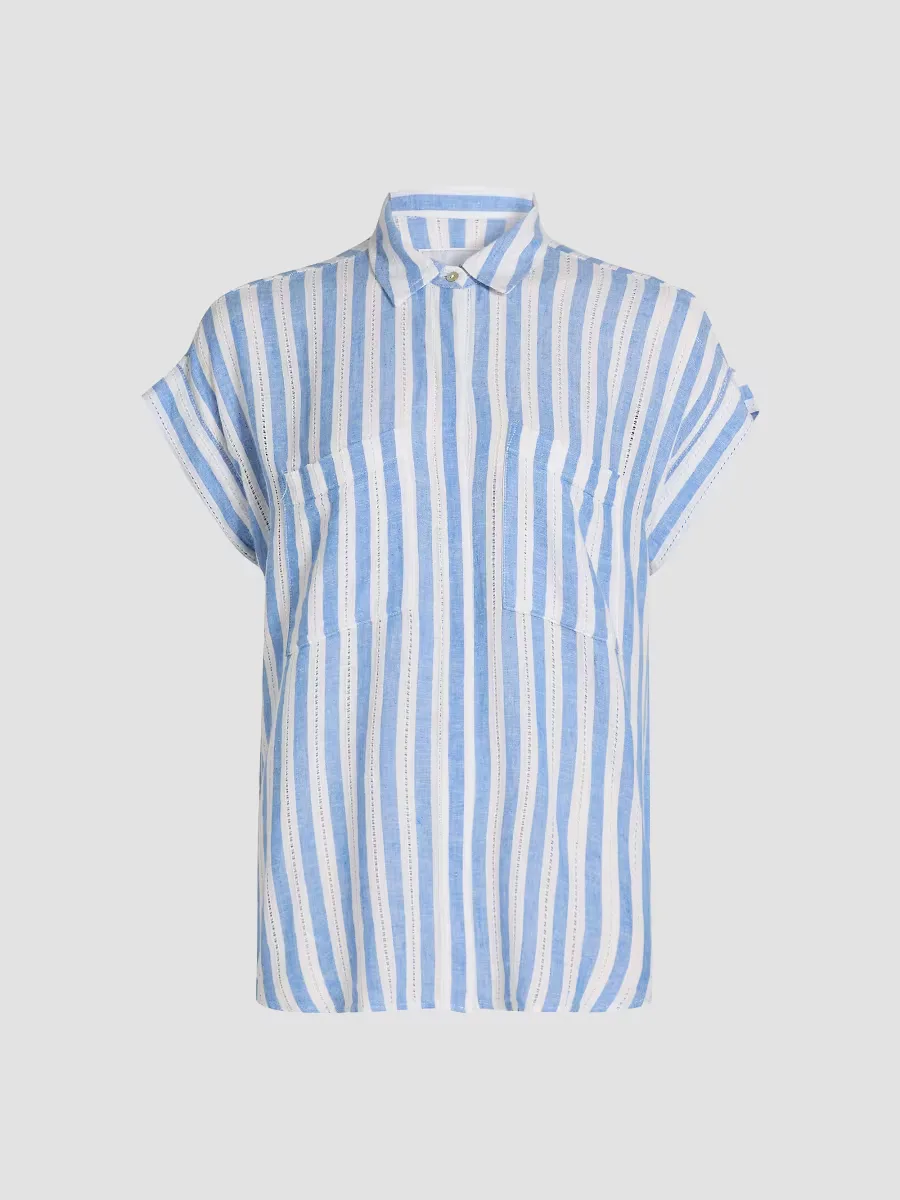Cito Striped Linen-Blend Shirt by Rails