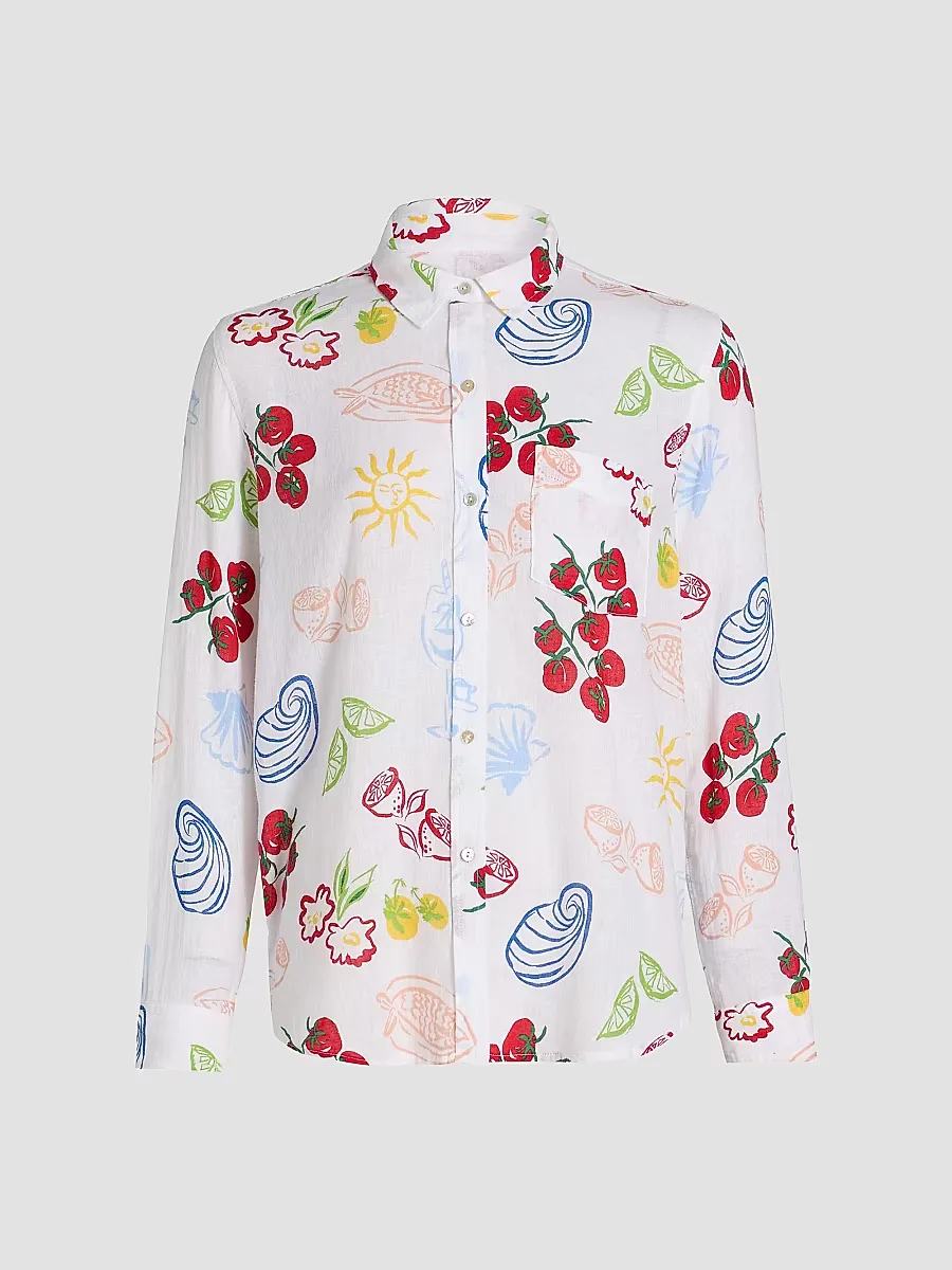 Charli Printed Linen-Blend Shirt by Rails