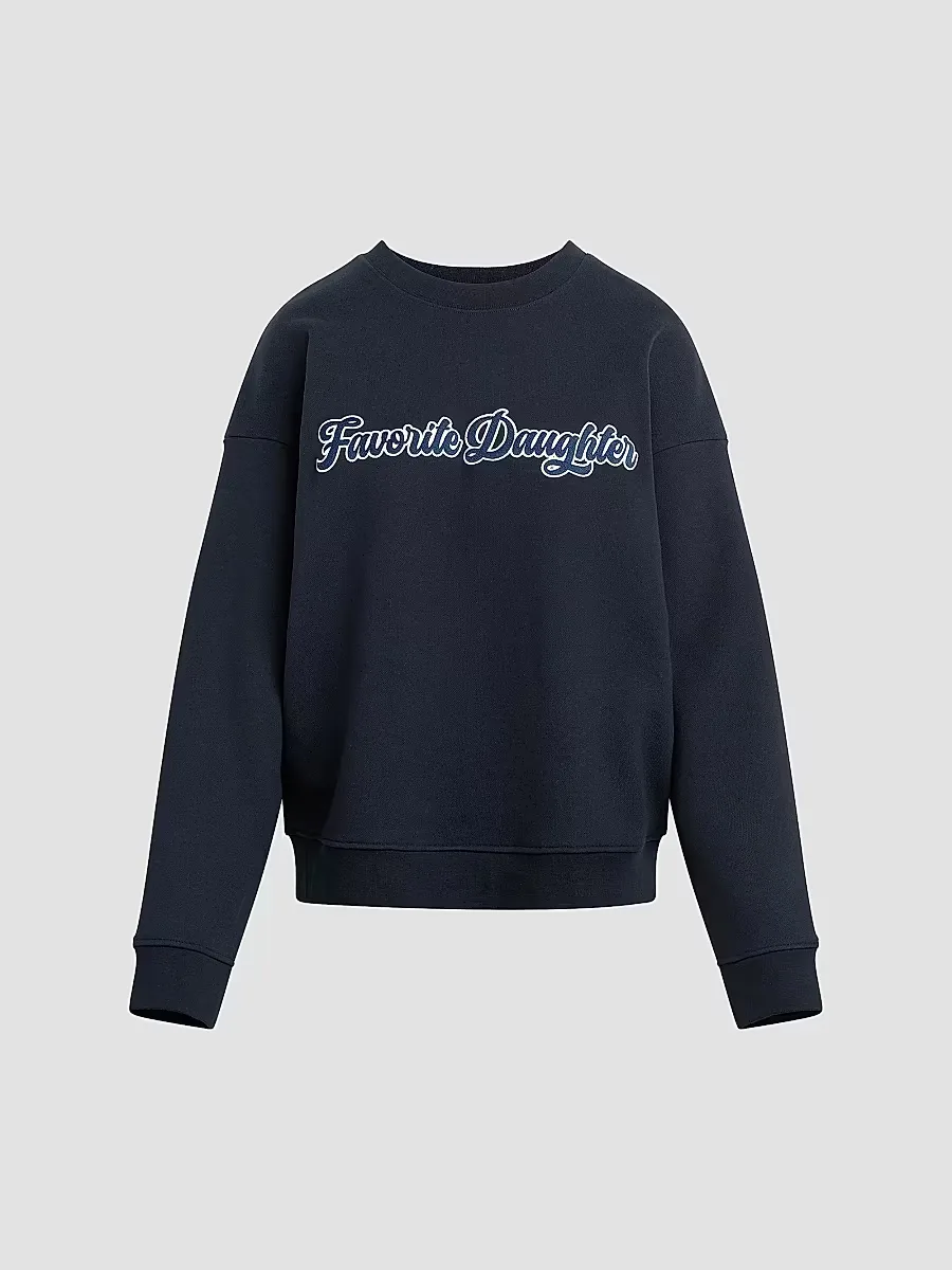 The Varsity Logo-Embroidered Sweatshirt by Favorite Daughter