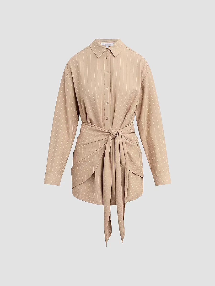 The Sweet Talker Striped A-Line Mini-Shirtdress by Favorite Daughter