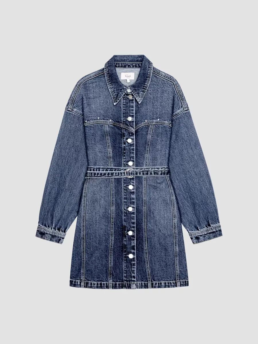 Montant Denim Mini Shirtdress by Rails