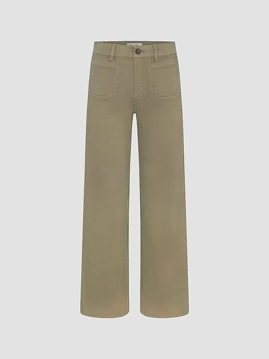 Le Slim Palazzo Cotton-Blend Wide-Leg Jeans by FRAME