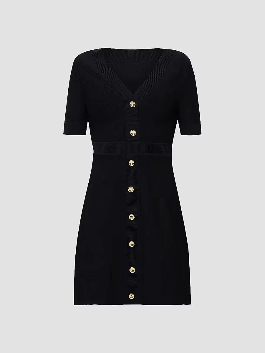 Winslow Button-Embellished Minidress