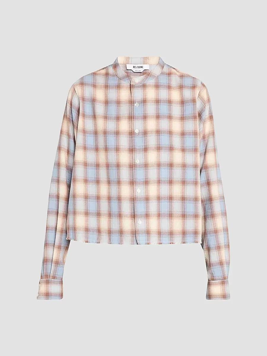 Bianca Plaid Cotton Shirt by Re/Done