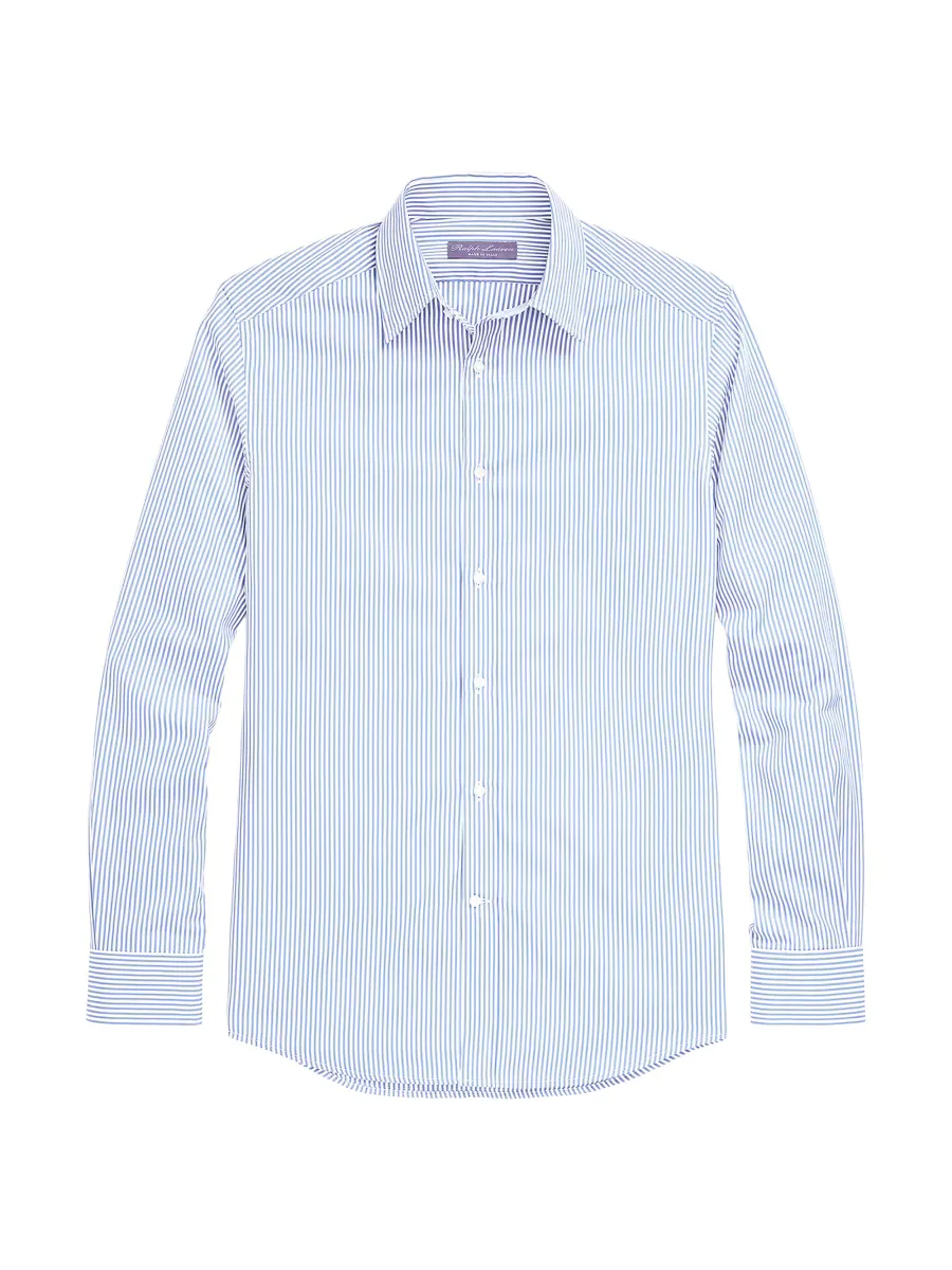 Purple Label Philip NK Striped Cotton Long-Sleeve Shirt by Ralph Lauren