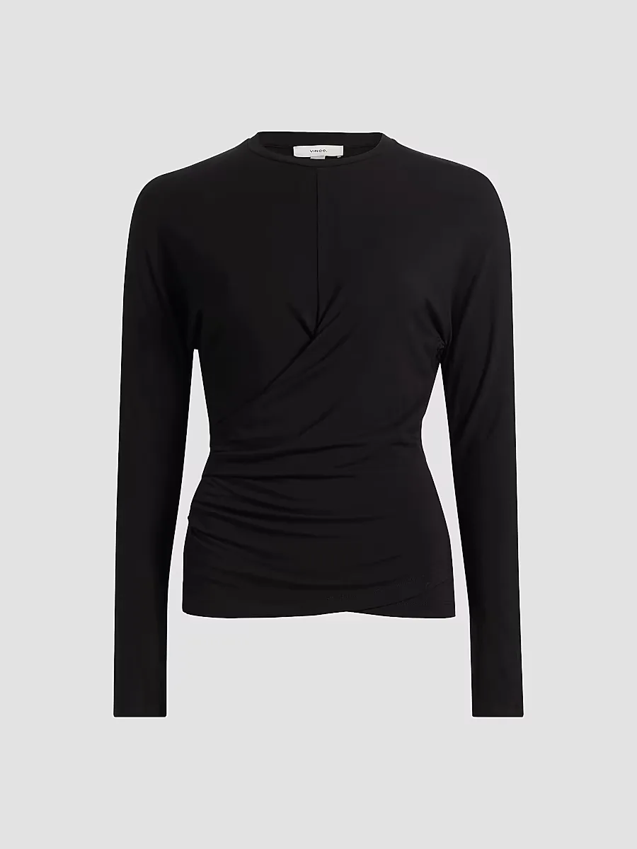 Drape Jersey Crewneck T-Shirt
