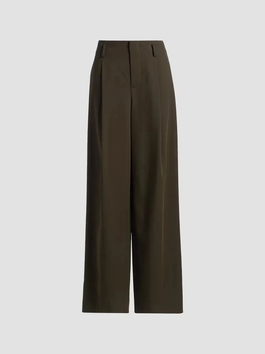 Pleated High-Rise Trousers by Vince