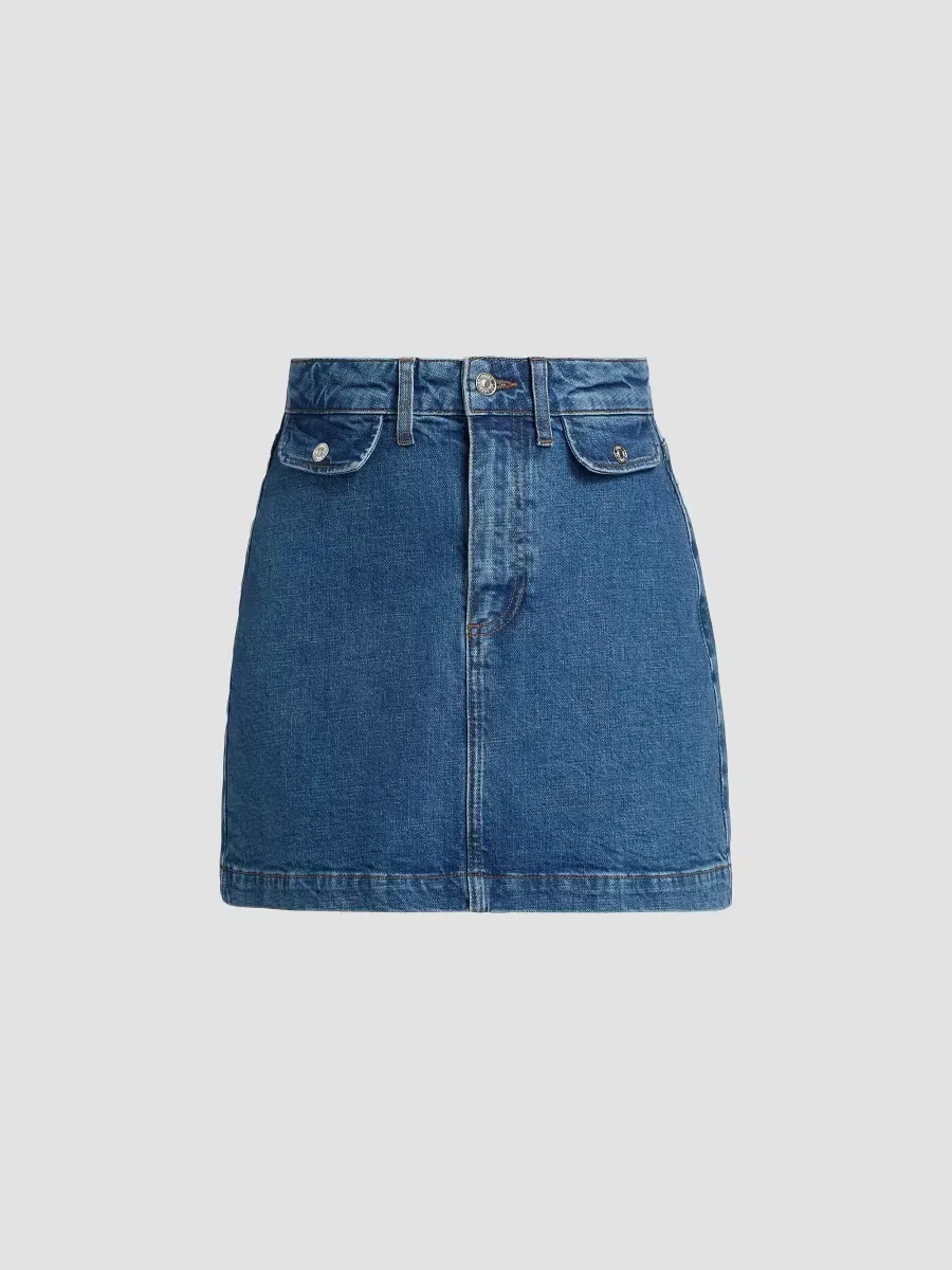 Janelle High-Rise Denim Miniskirt by PAIGE