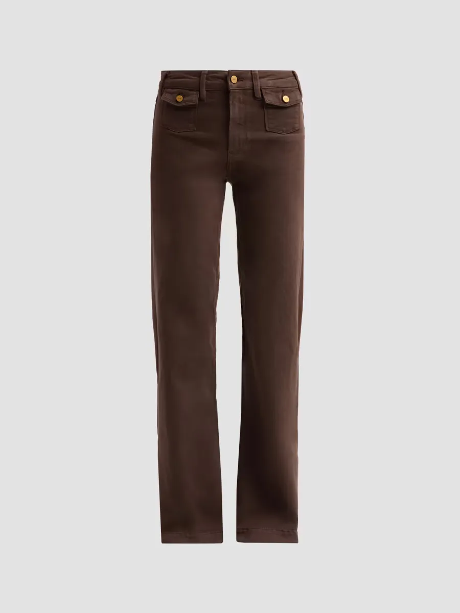 Leenah Mini Patch Pocket Straight-Leg Jeans