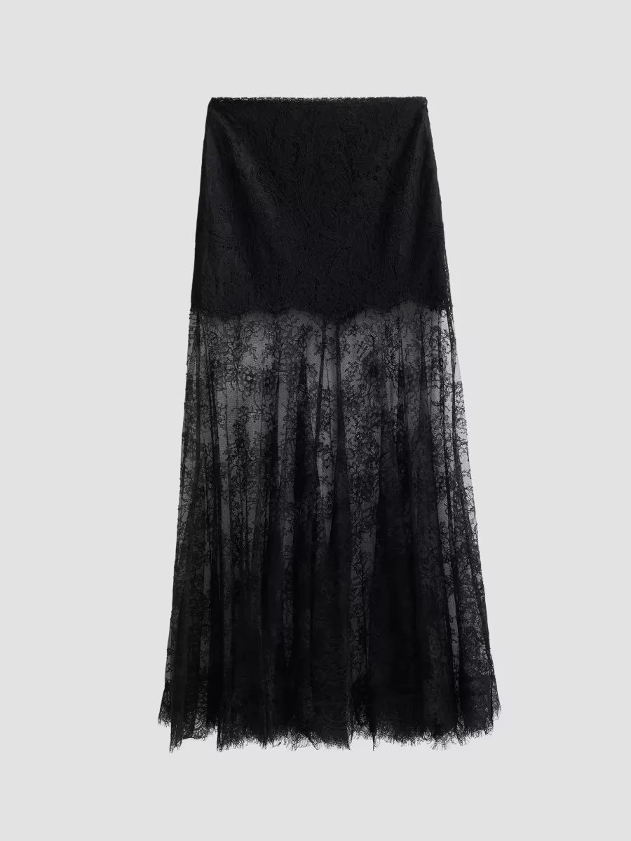 Carline Lace Maxi Skirt by LoveShackFancy