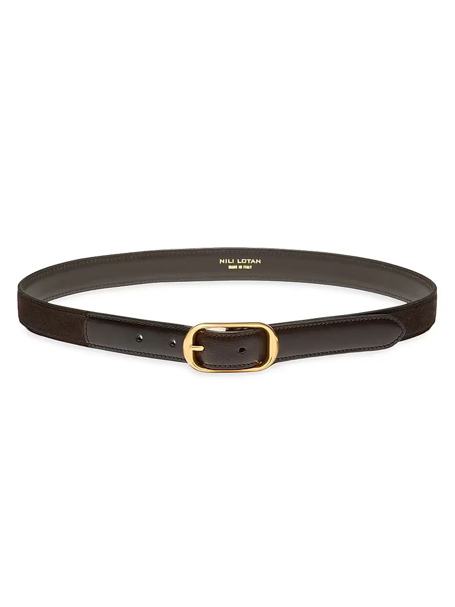 Reine Leather & Suede Belt by Nili Lotan
