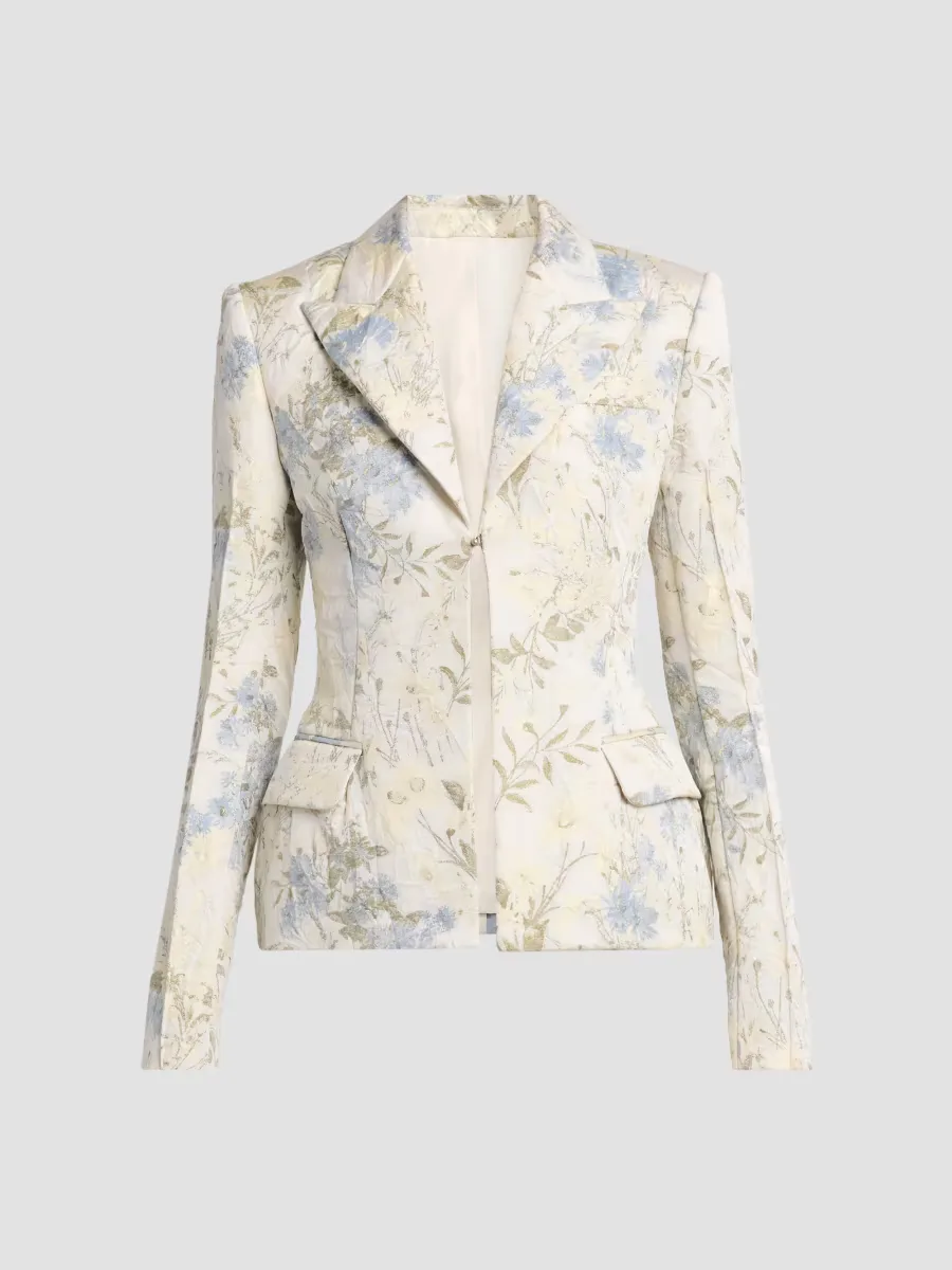 Floral Jacquard Single-Breasted Jacket by McQueen