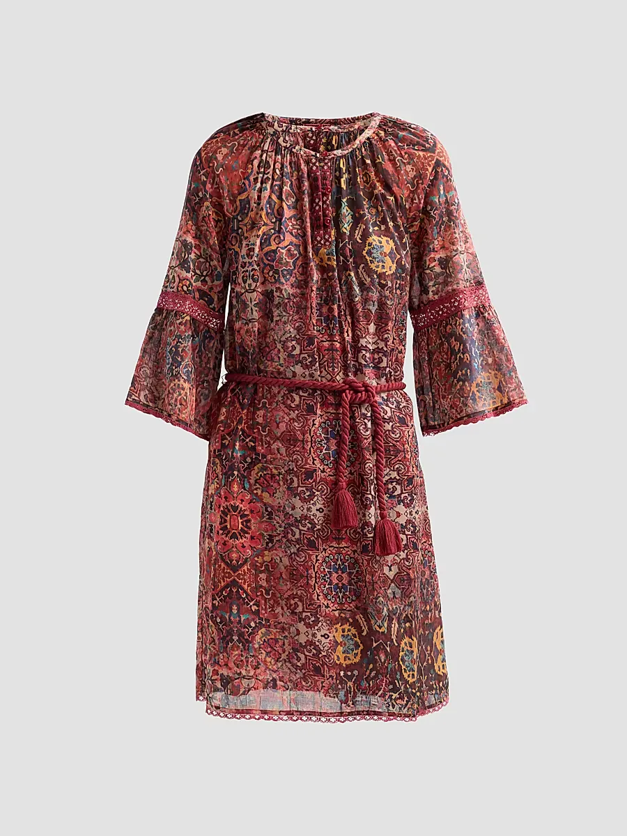 Mandie Peasant Mini Dress by Johnny Was