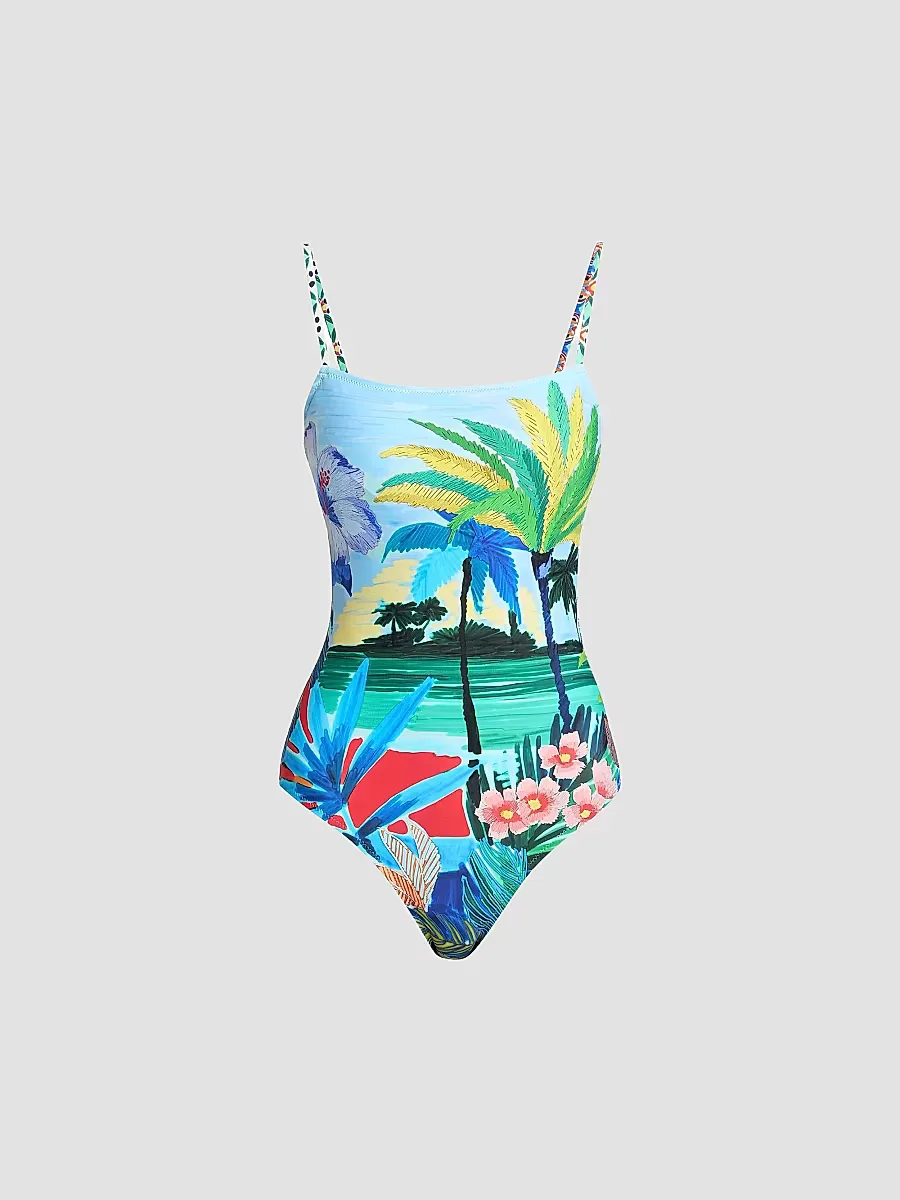 Paradis Printed One-Piece Swimsuit by Johnny Was