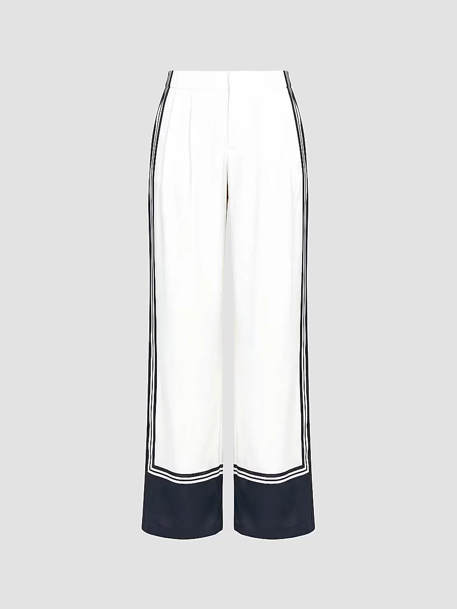 Marlowe Satin Straight-Leg Pants by SEROYA