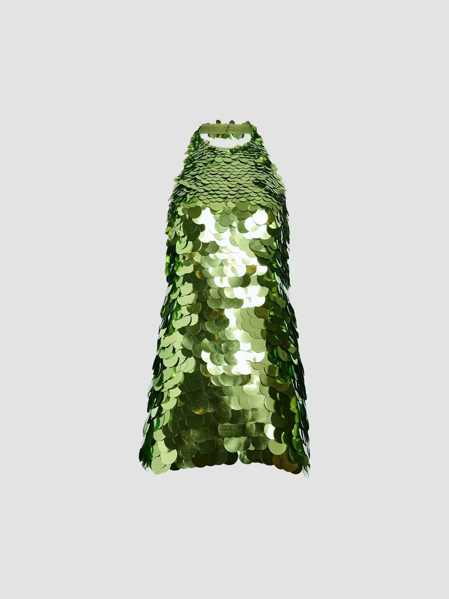 Bondera Sequin Halter Minidress by Retrofête