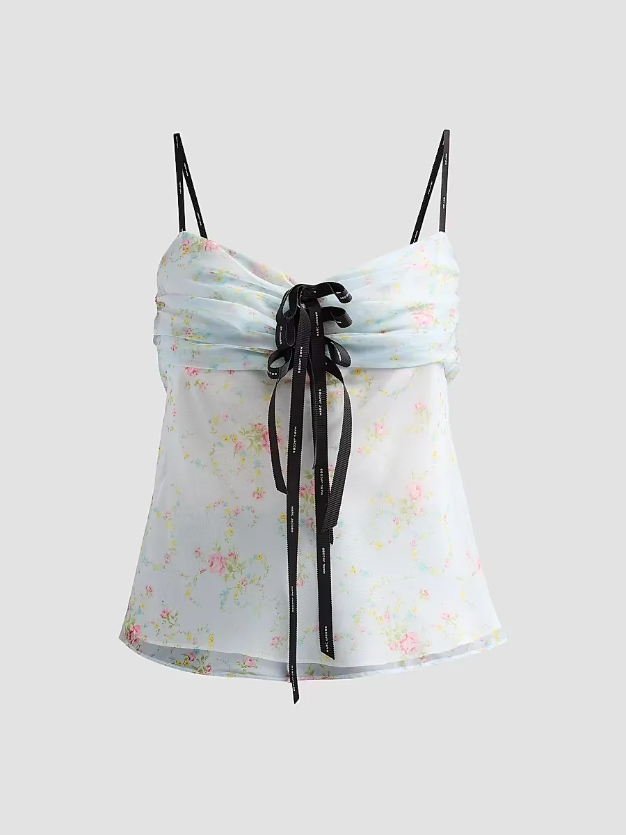 Blurred Floral Bow Top by Marc Jacobs
