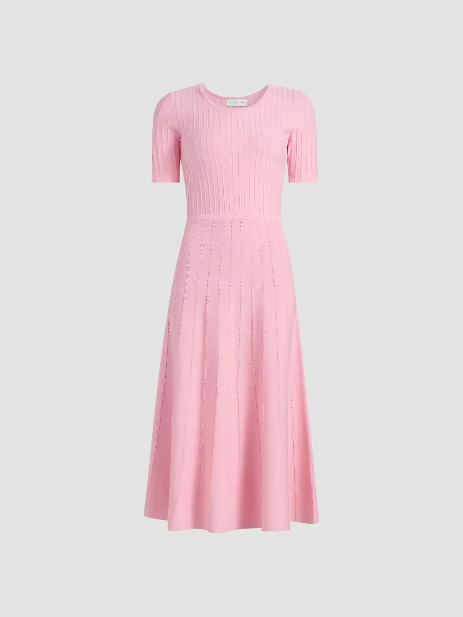 The Carla Pointelle-Knit Sweaterdress by Elie Tahari