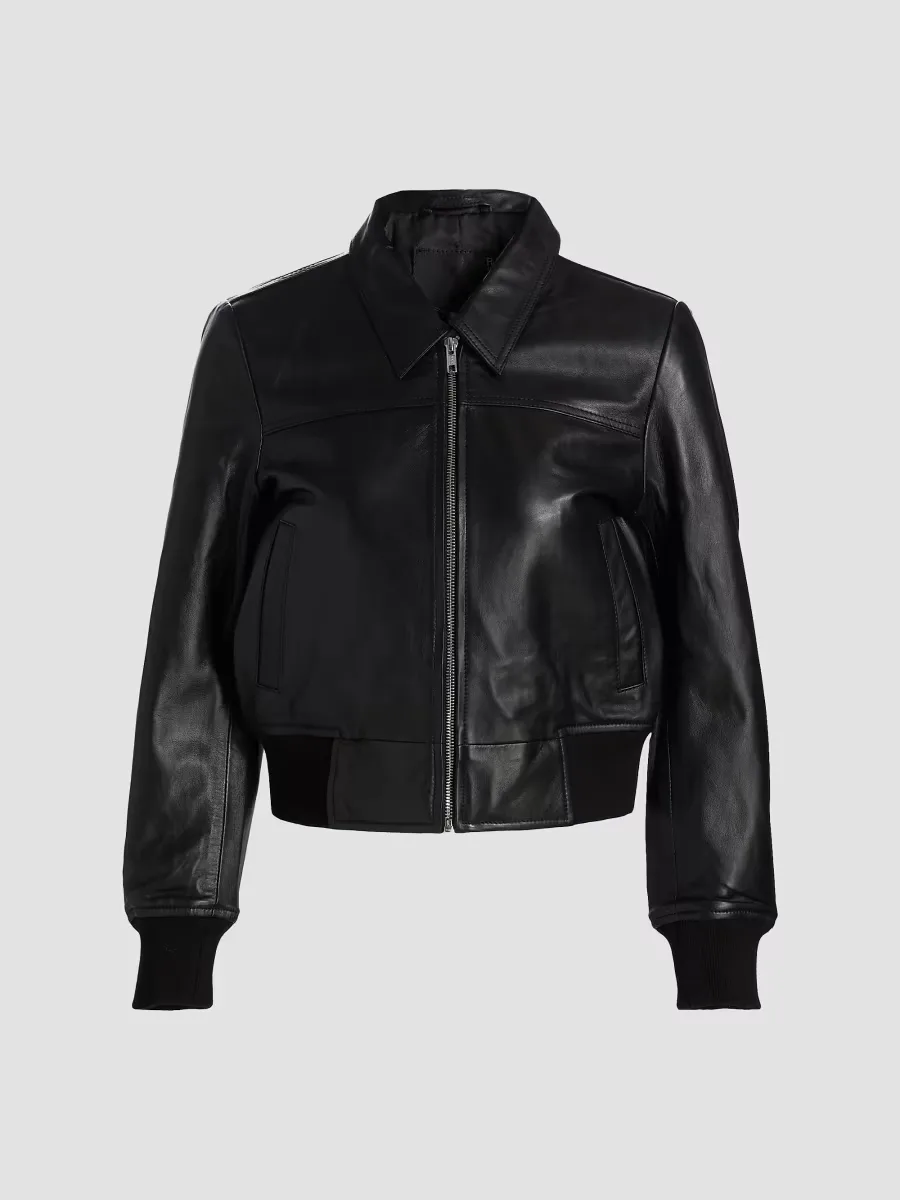 Berlin Leather Bomber Jacket by R13