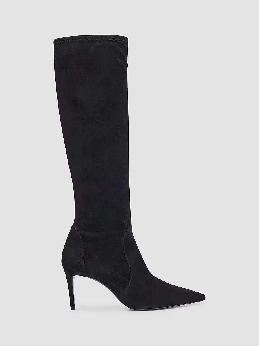Stuart Power 75 75MM Suede Boots by Stuart Weitzman