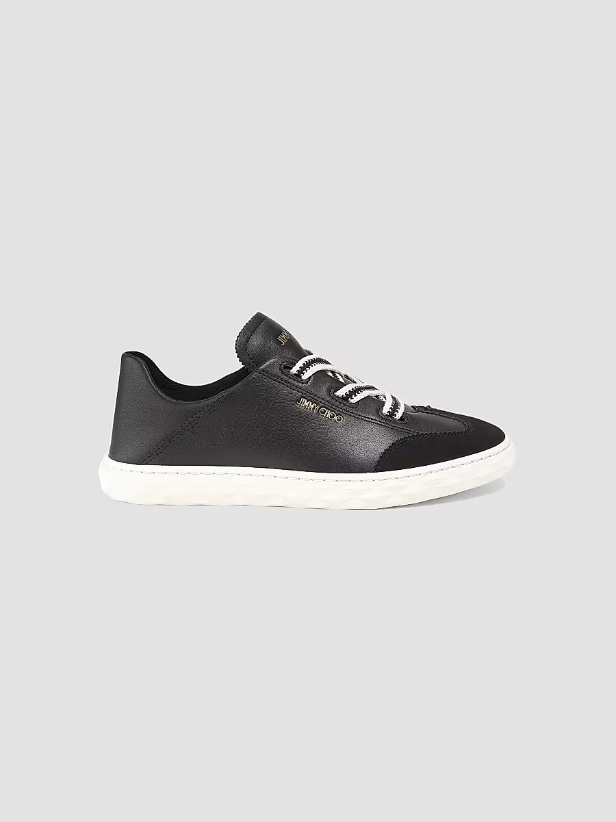 Diamond Light Flex Leather-Suede Low-Top Sneakers by Jimmy Choo