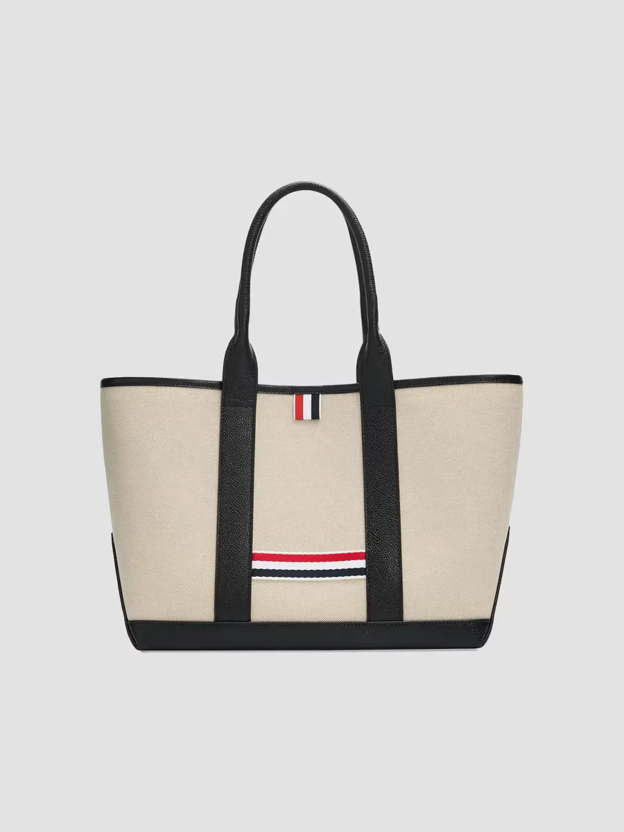 Small Tool Canvas & Leather Tote Bag by Thom Browne