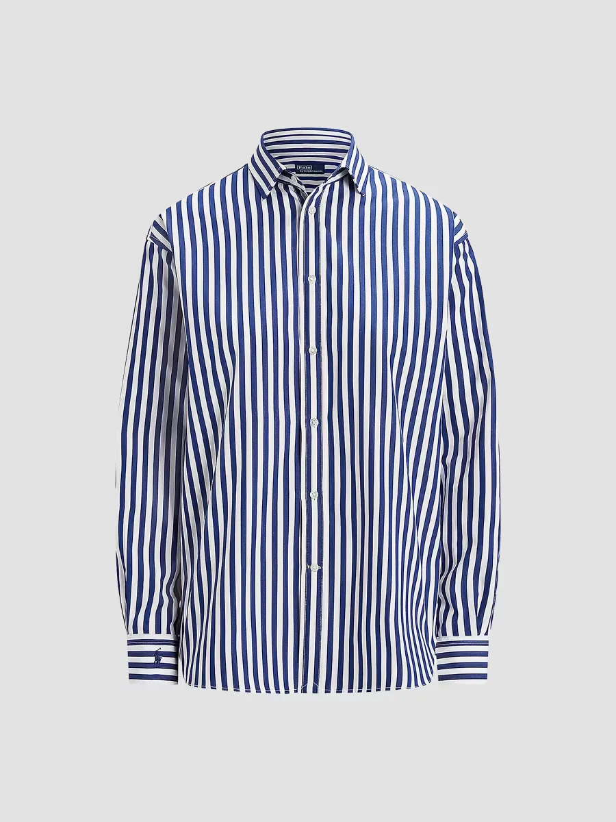 Striped Oversized Cotton Shirt by Polo Ralph Lauren