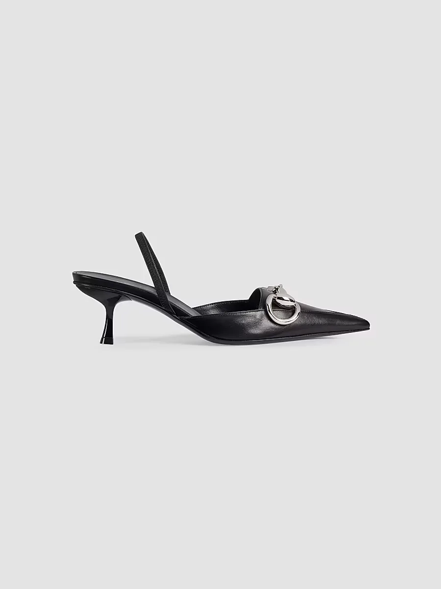 Boulevard 55MM Leather Slingback Pumps by Gucci