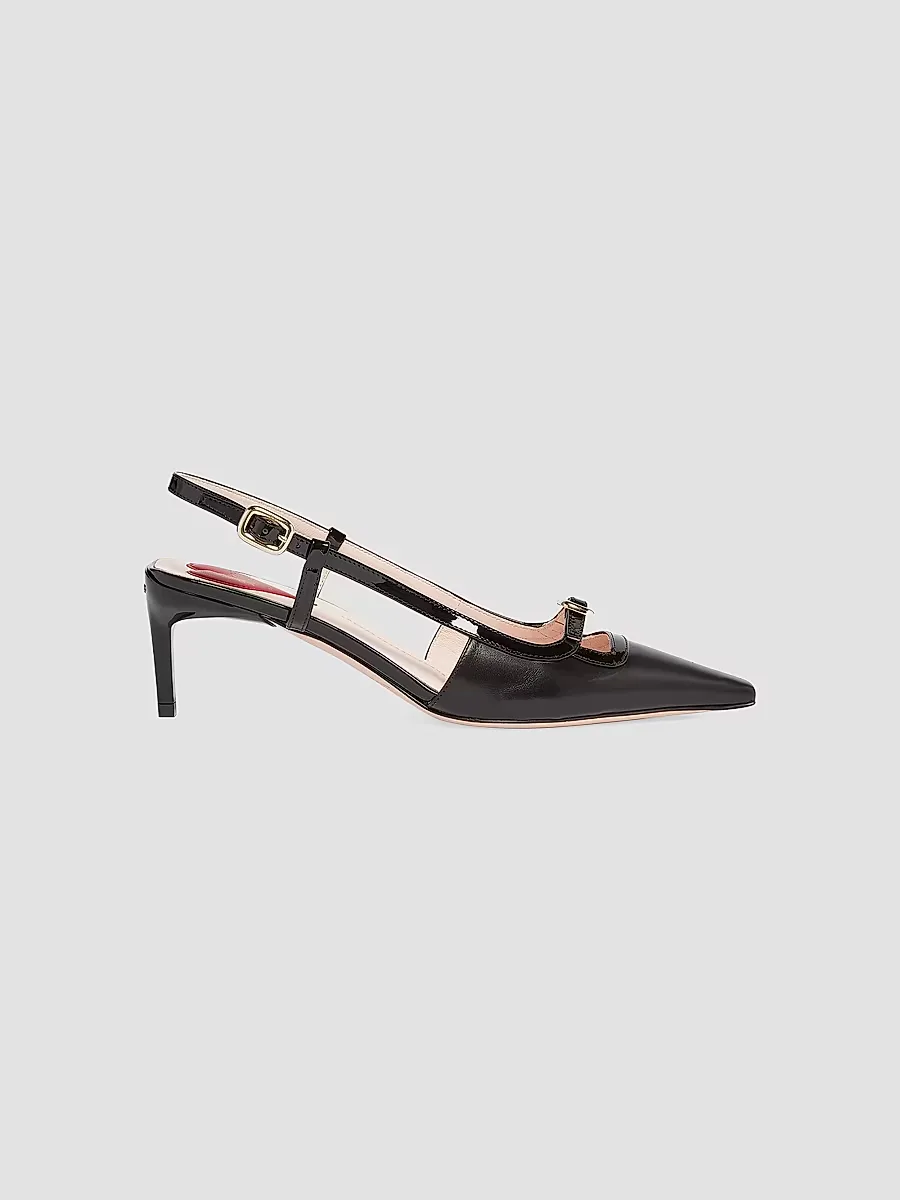 50MM Leather Slingback Pumps by Roger Vivier