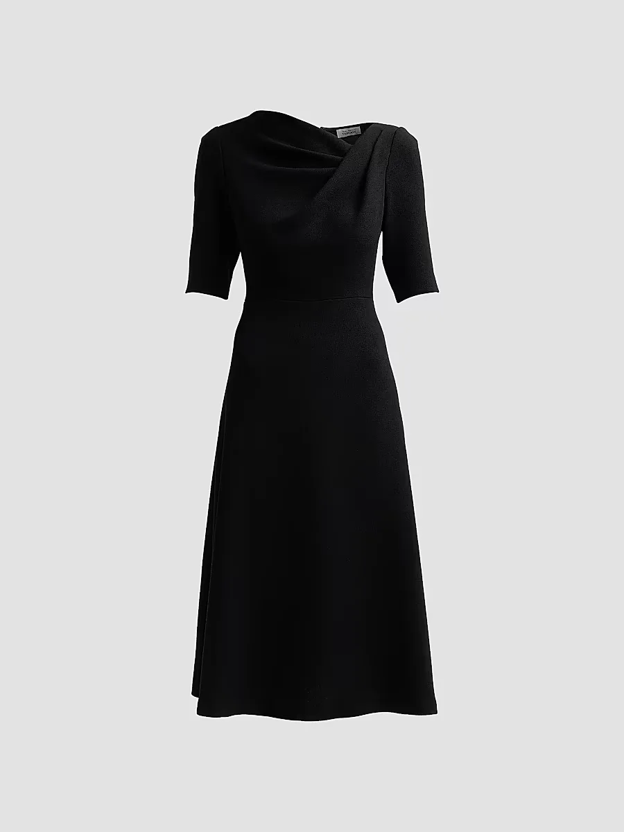 Crpe Asymmetric A-Line Cocktail Dress by Teri Jon
