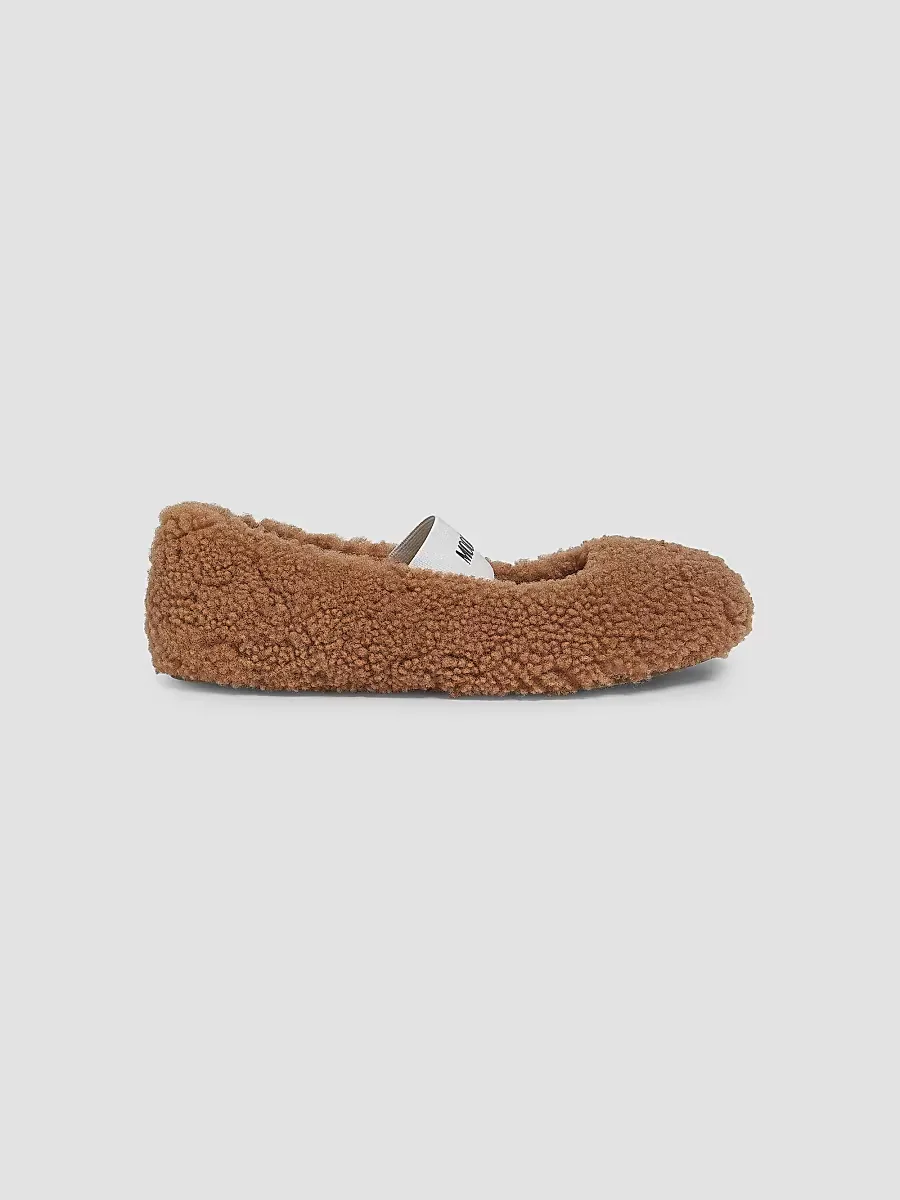 Moon Boot Shearling Ballerina Flats by Moon Boot