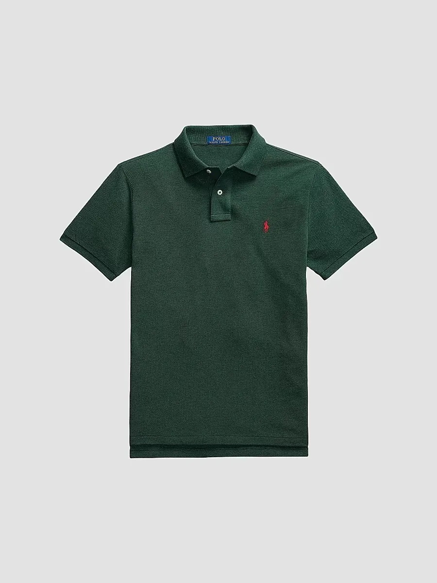 Basic Custom Slim-Fit Mesh Polo Shirt by Polo Ralph Lauren