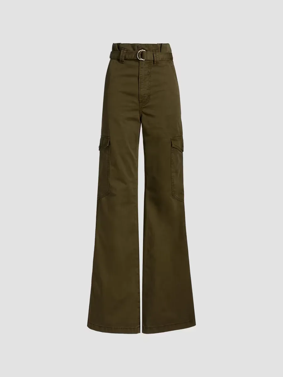 Damara Cotton Wide-Leg Cargo Pants by Veronica Beard