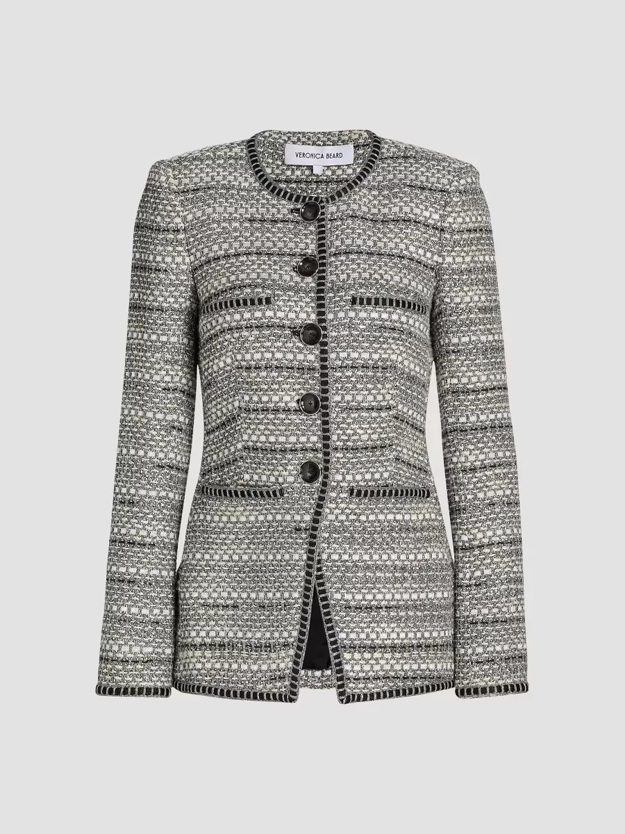 Alessia Shimmer Cotton-Blend Jacket