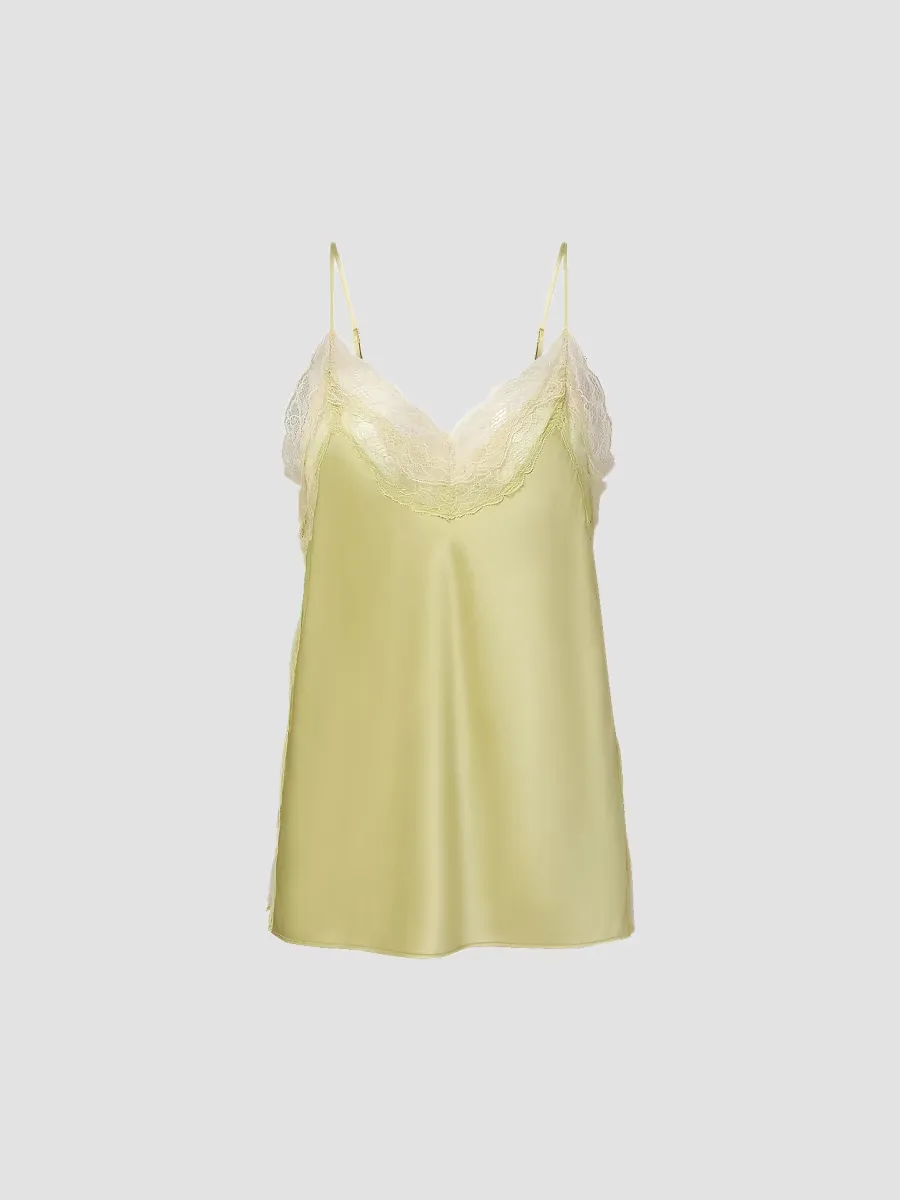 Johanan Lace-Trimmed Silk-Blend Top by Veronica Beard