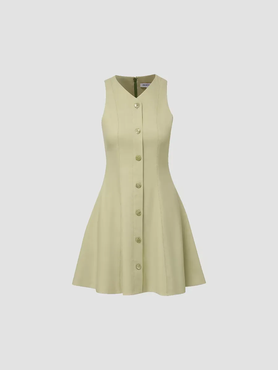 Steiner Button-Front Minidress by Veronica Beard